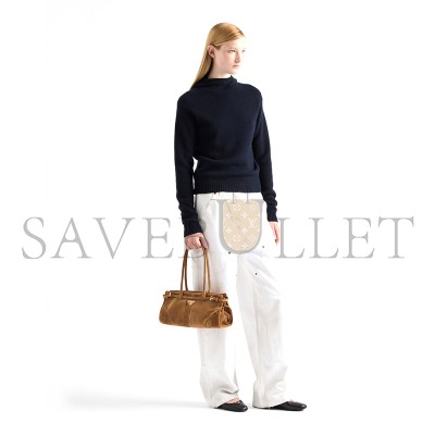 PRADA BONNIE MEDIUM SUEDE HANDBAG 1BA426 (32*15.5*12cm)
